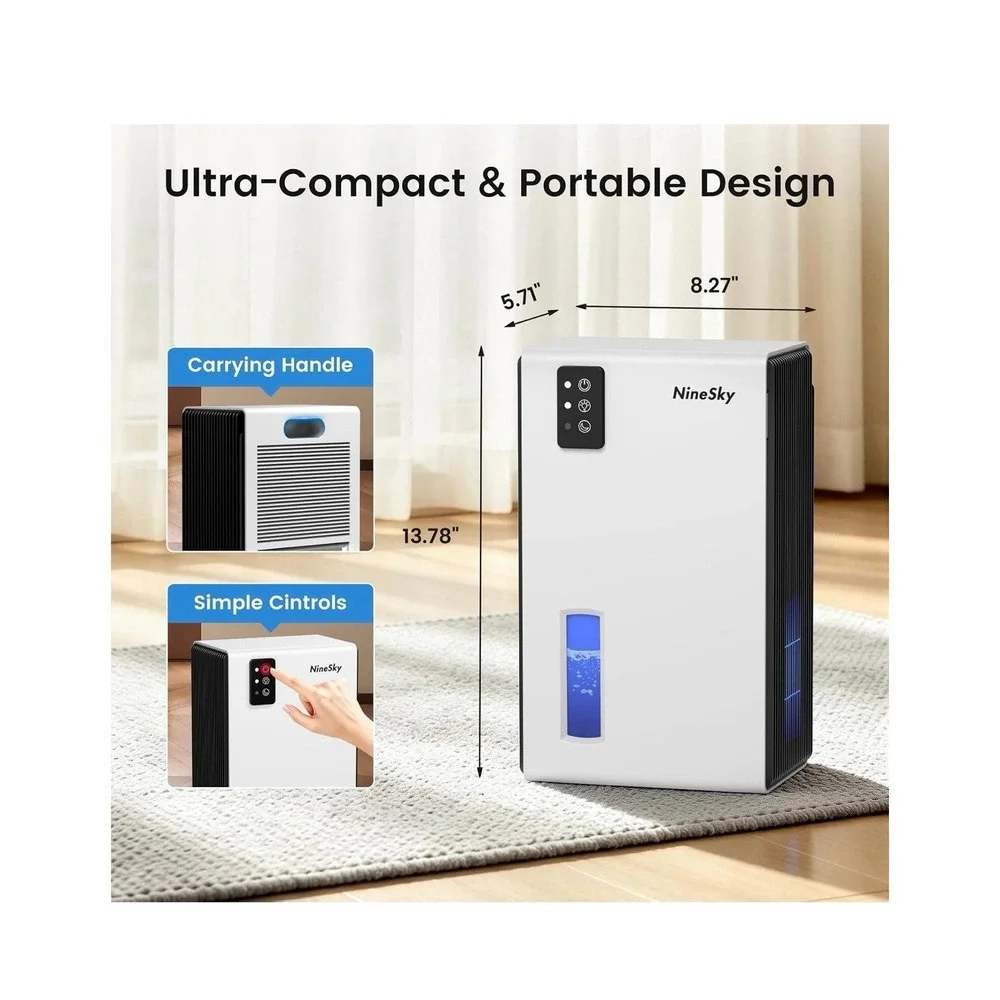 Dehumidifiers for Home, 1000 Sq.Ft Dehumidifier with 95oz Water Tank